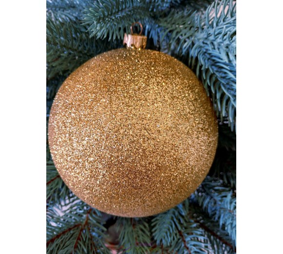 Новогодний шар "Блестки" Ø130мм золотой